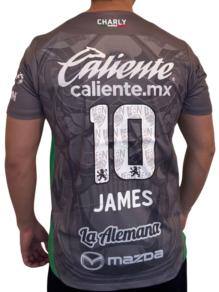 Leon tercera equipacion, James Rodriguez numero 10, Playera Gris, Jersey Gris, Player Version, Version Jugador